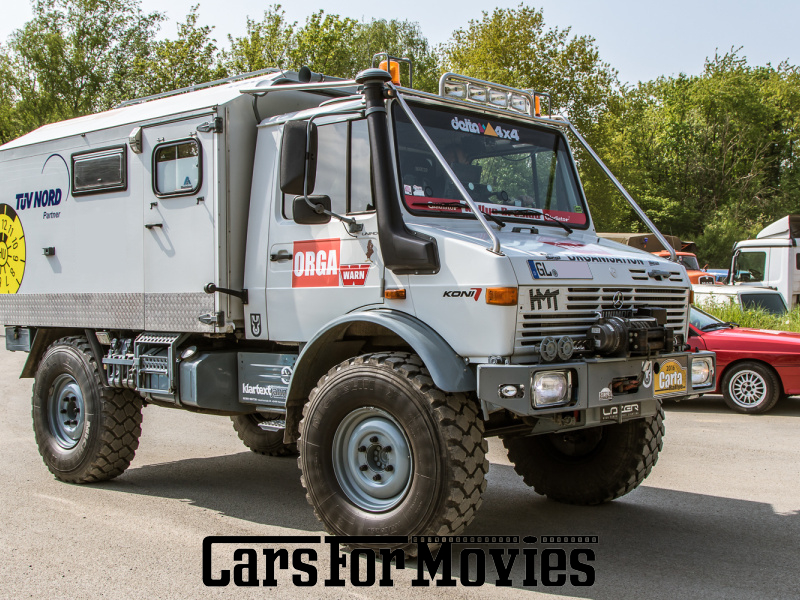 CarsForMovies | Unimog U 1300 L 1987 Deutschland Grau Grau Zivilfahrzeug Spezialfahrzeug Nordrhein-Westfalen 7598 Rallye wohnmobil Seilwinde ahk tuning lkw motorsport koffer safari expedition